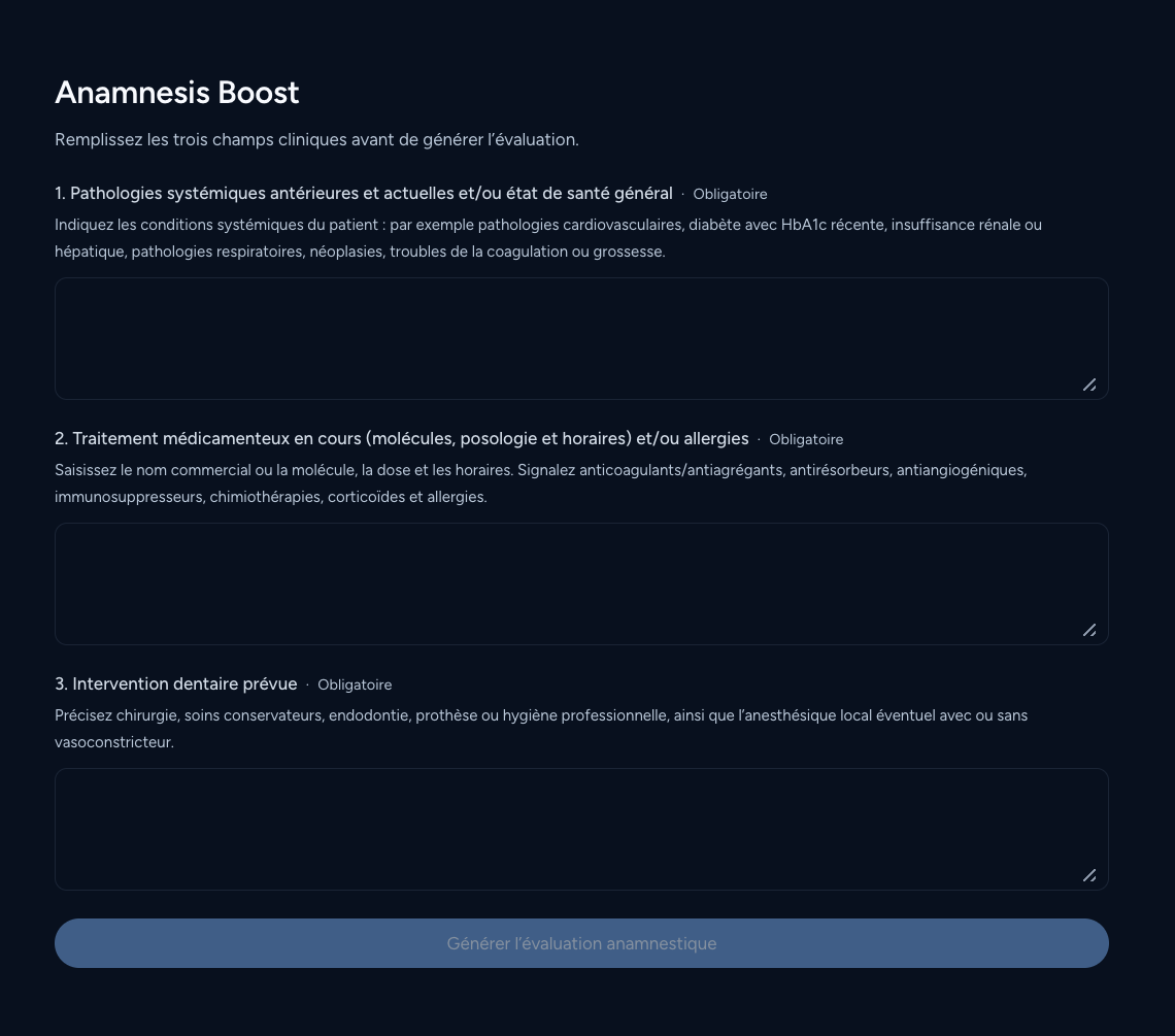 Anamnesis Boost