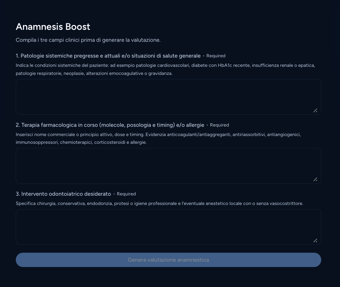 Anamnesis Boost
